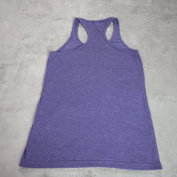 Women’s Medium Purple Trump American Flag Racerback Tank Top Patriotic USA Shirt - Picture 6 of 11